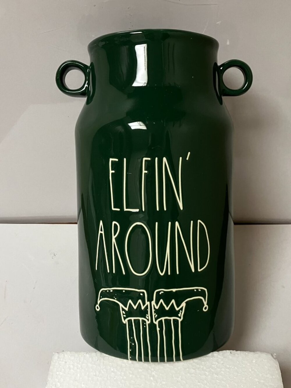 Rae Dunn Elfin' Around Milk Jug Brand New in Box
